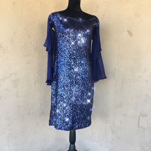 NWT Off-the-Shoulder sequin cocktail dress 12